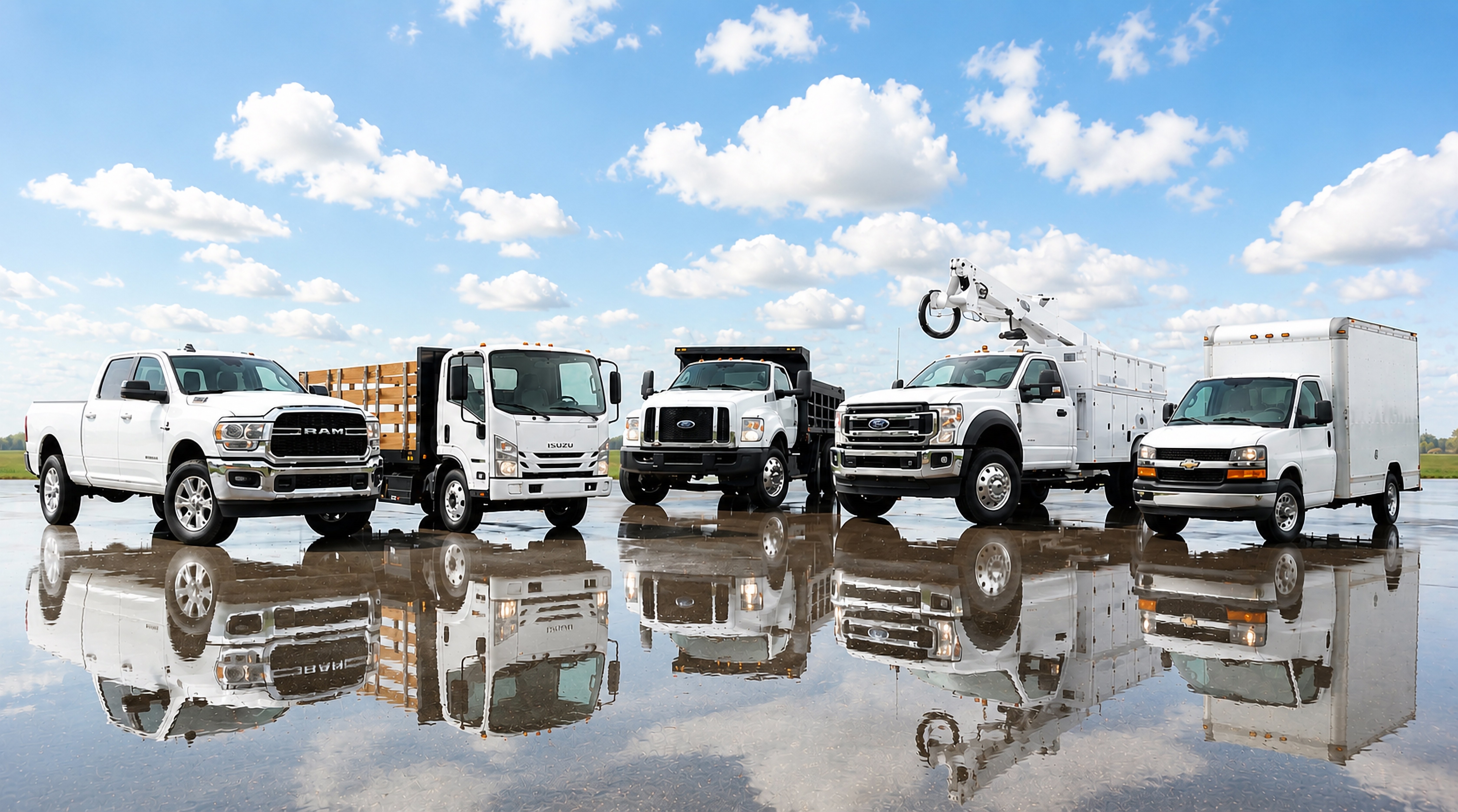Remanufactured fleet — pickups, box trucks, service bodies, and vans